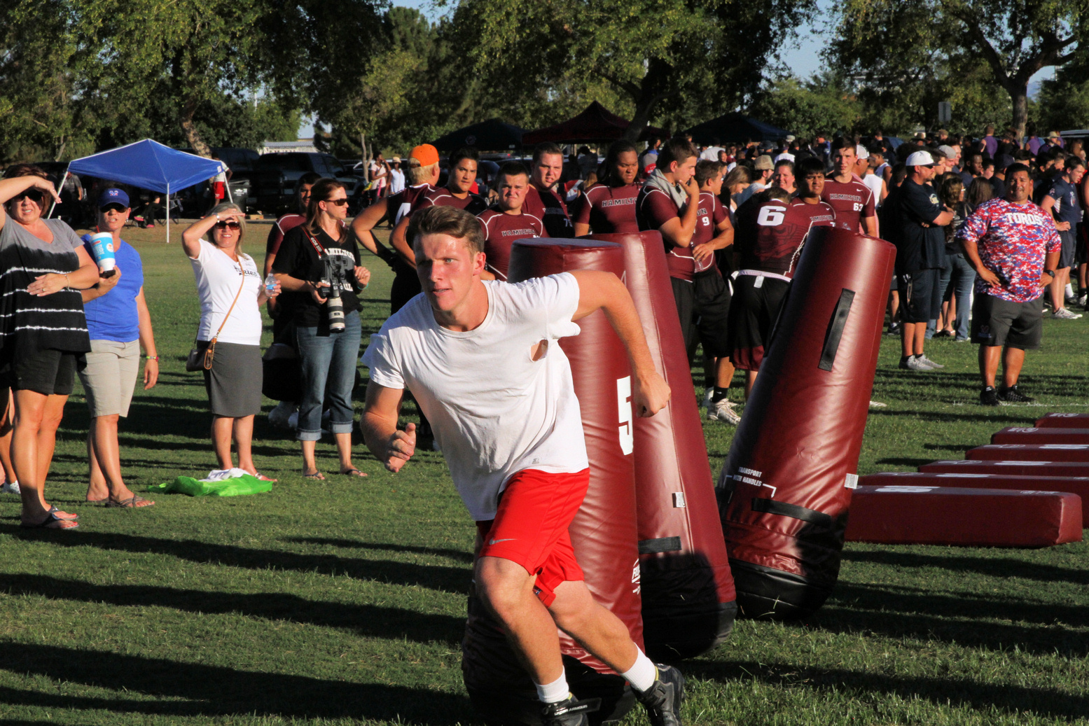 Football player running